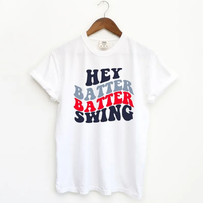 Batter Batter Swing Stacked Garment Dyed Tee sold by Zulily