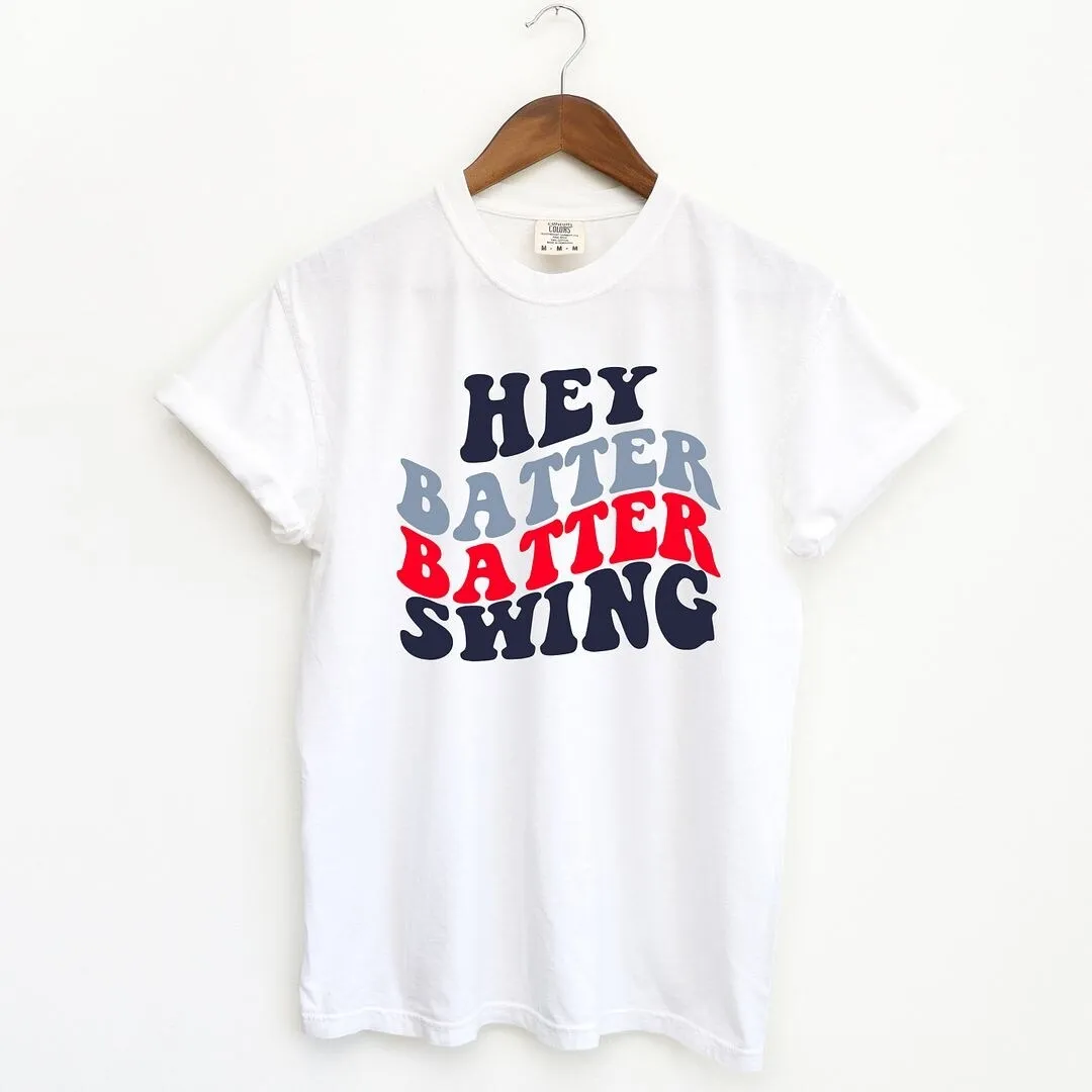 Batter Batter Swing Stacked Garment Dyed Tee sold by Zulily