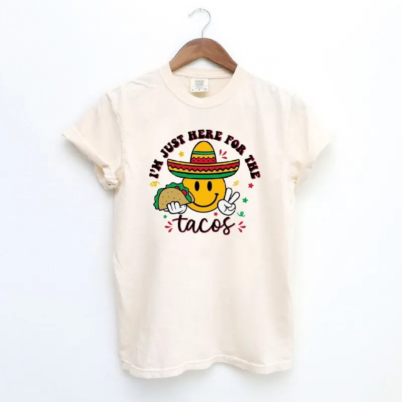 Here For The Tacos Smiley Garment Dyed Tee made by Zulily