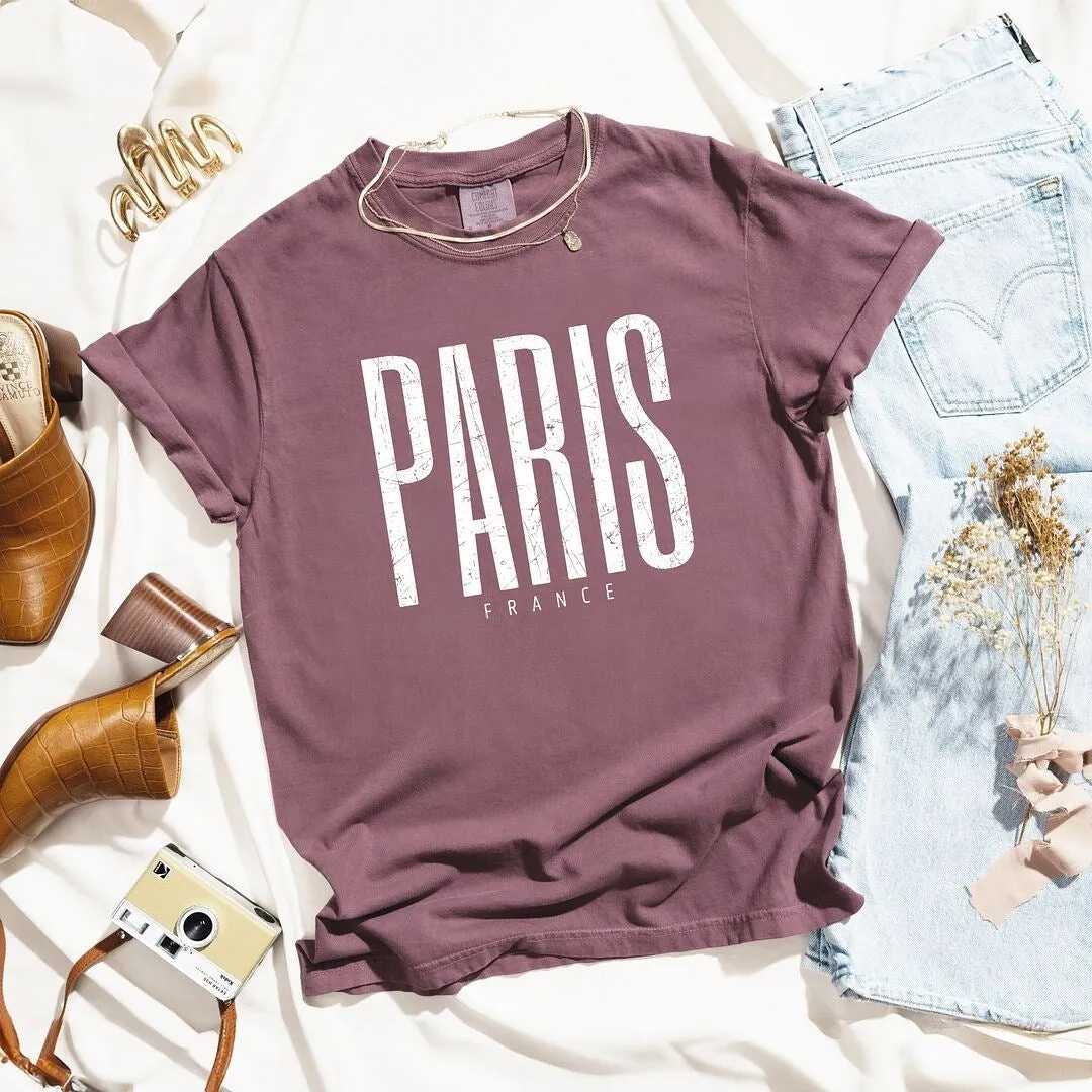 Paris France Distressed Garment Dyed Tee sold by Zulily product image thumbnail 2