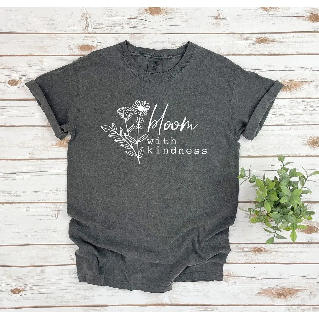 Bloom With Kindness Wildflower Garment Dyed Tee sold by Zulily