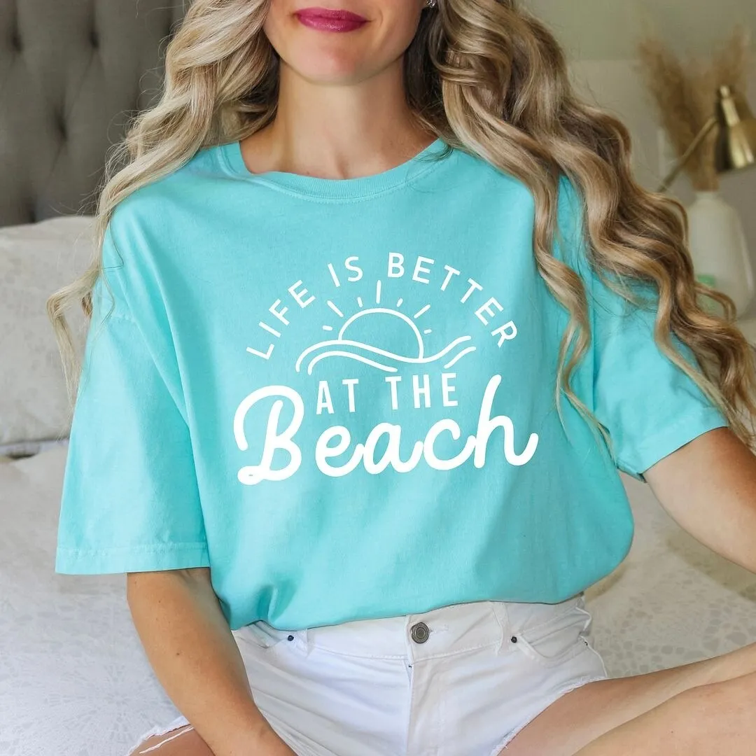Life Is Better At The Beach Sun Garment Dyed Tee sold by Zulily
