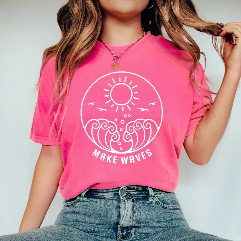 Make Waves Circle Garment Dyed Tee sold by Zulily