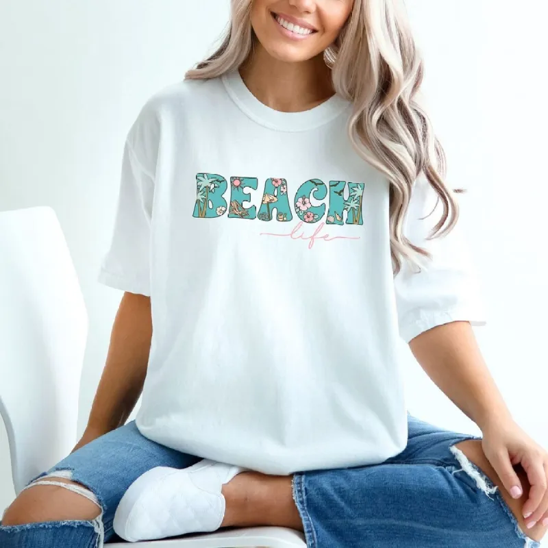 Beach Life Colorful Garment Dyed Tee sold by Zulily