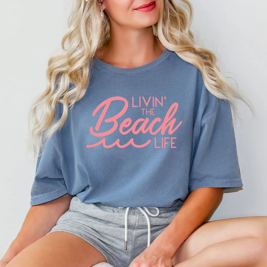 Livin' The Beach Life Garment Dyed Tee sold by Zulily product image thumbnail 4