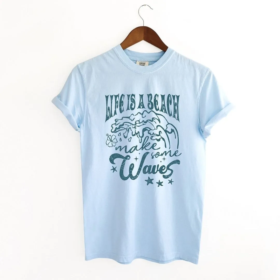 Life's A Beach Distressed Garment Dyed Tee sold by Zulily product image thumbnail 2