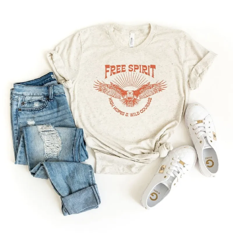 Free Spirit Distressed Eagle Short Sleeve Crewnneck Tee sold by Zulily