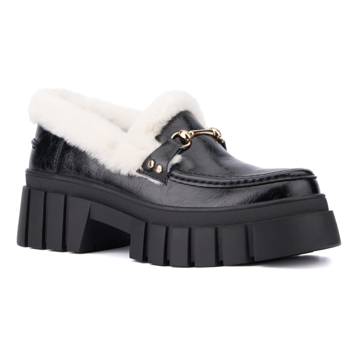 New York & Company Women's Seraphina 2- Cozy Chunky Lug Sole Loafers Loafer Casual Shoe sold by Zulily