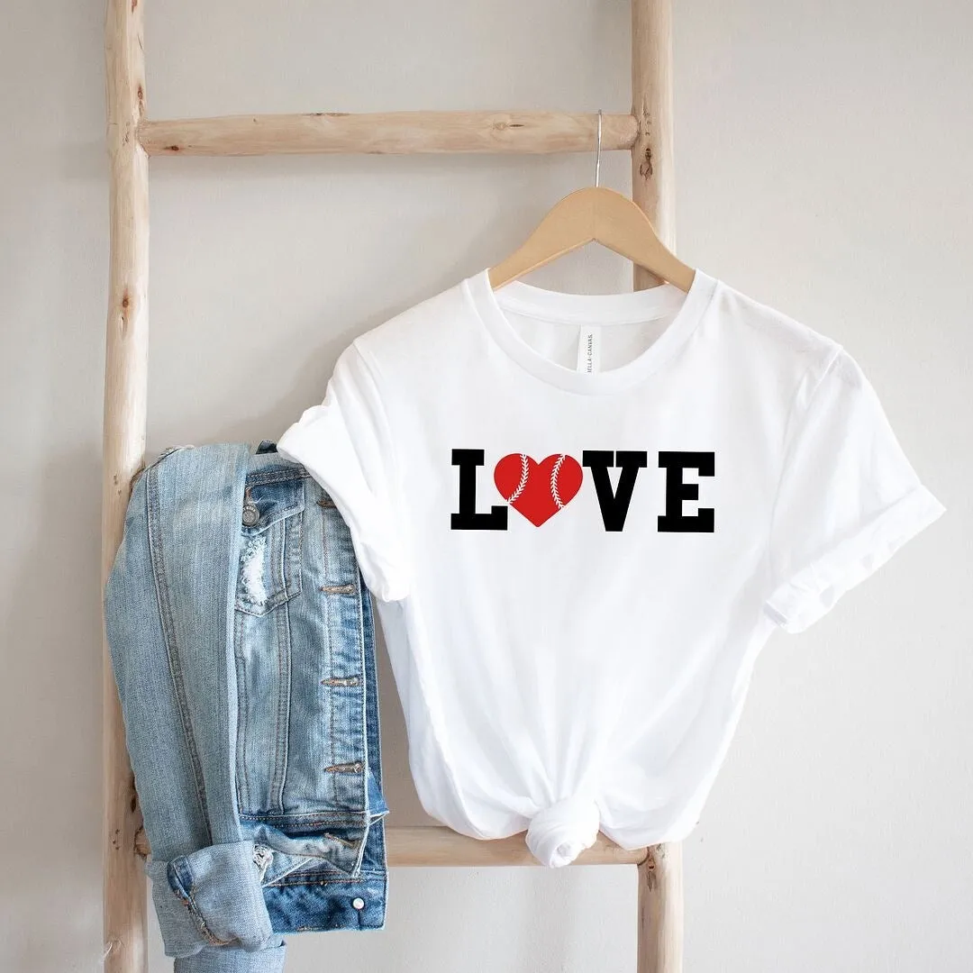 Love Baseball Colorful Short Sleeve Crewnneck Tee sold by Zulily product image thumbnail 3