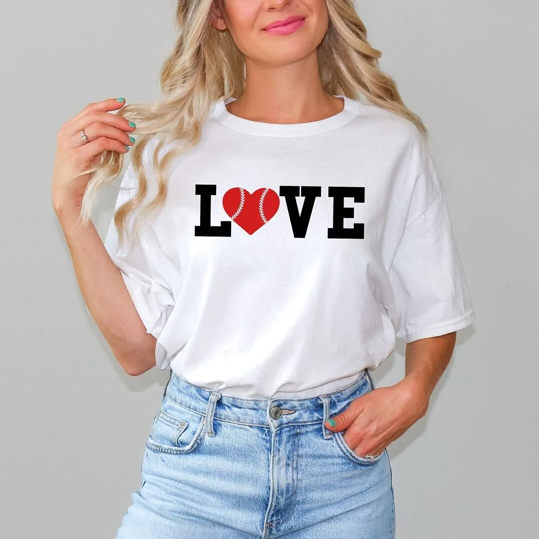 Love Baseball Colorful Short Sleeve Crewnneck Tee sold by Zulily product image thumbnail 2