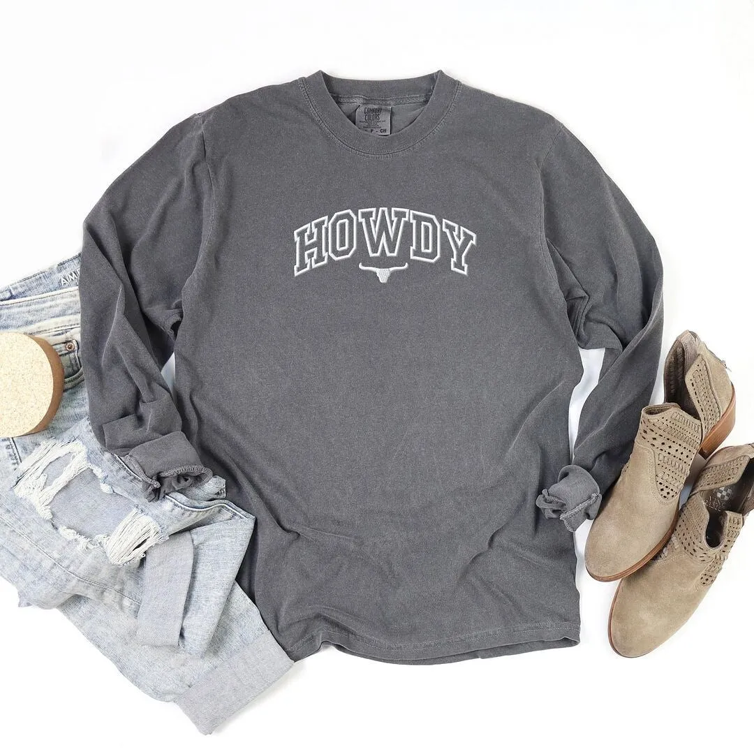 Howdy Bull Varsity Garment Dyed Long Sleeve sold by Zulily product image thumbnail 4