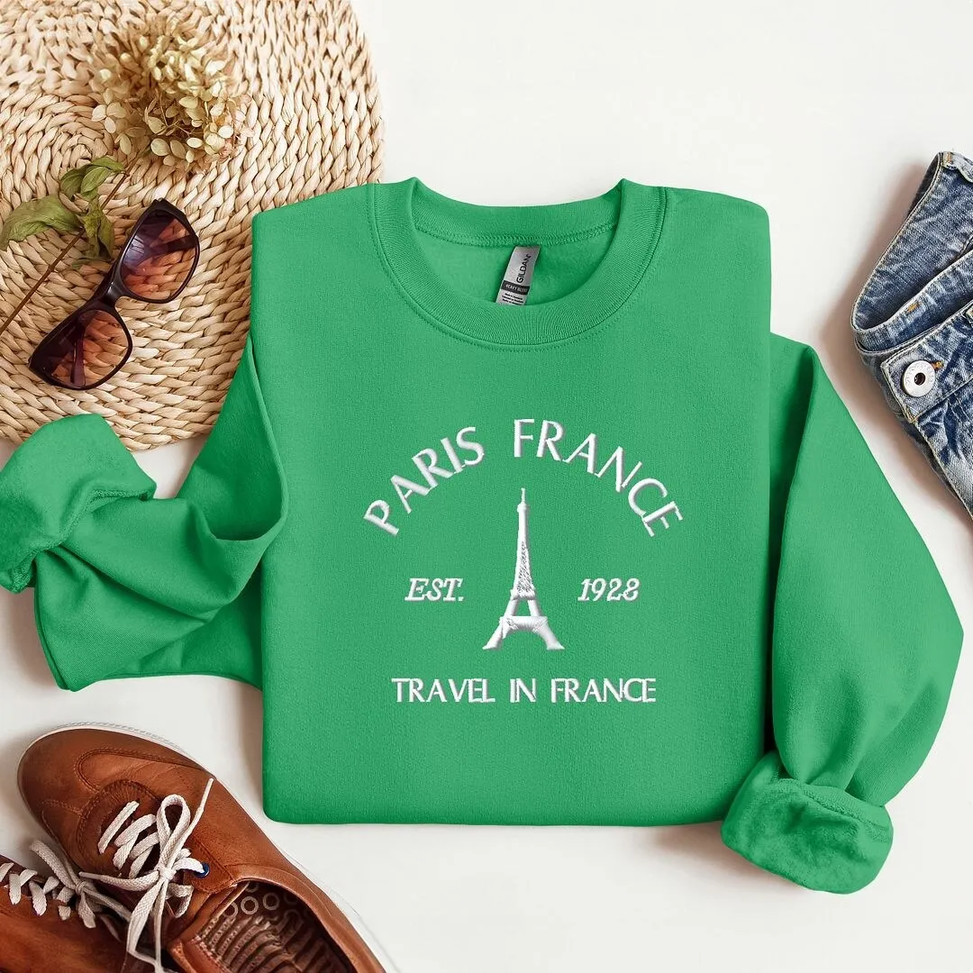 Embroidered Paris France Graphic Sweatshirt sold by Zulily product image thumbnail 3