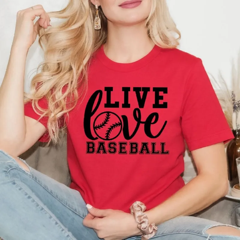 Live Love Baseball Short Sleeve Crewnneck Tee sold by Zulily