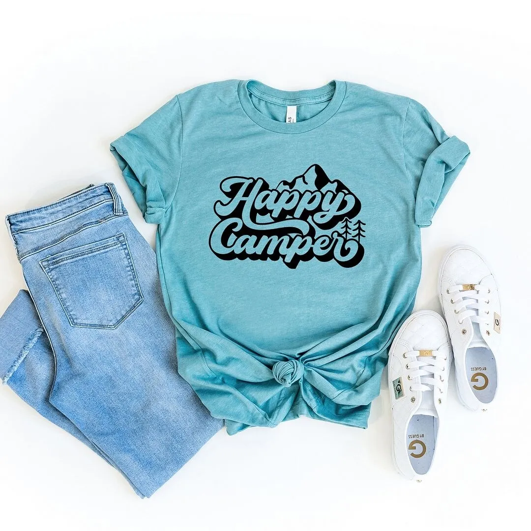 Happy Camper Mountain Short Sleeve Crewnneck Tee sold by Zulily