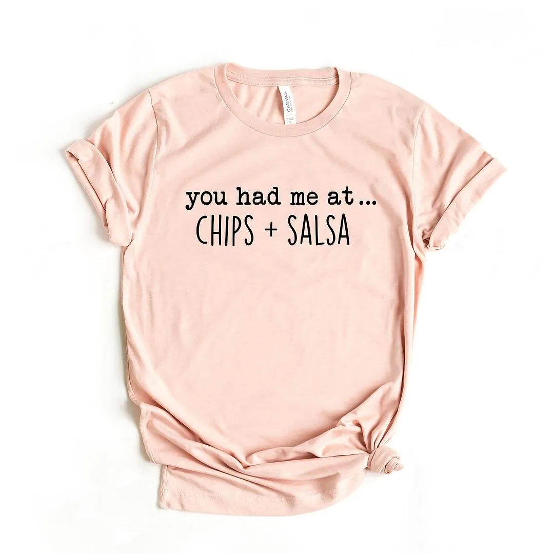 You Had Me At Chips And Salsa Short Sleeve Crewnneck Tee sold by Zulily product image thumbnail 3