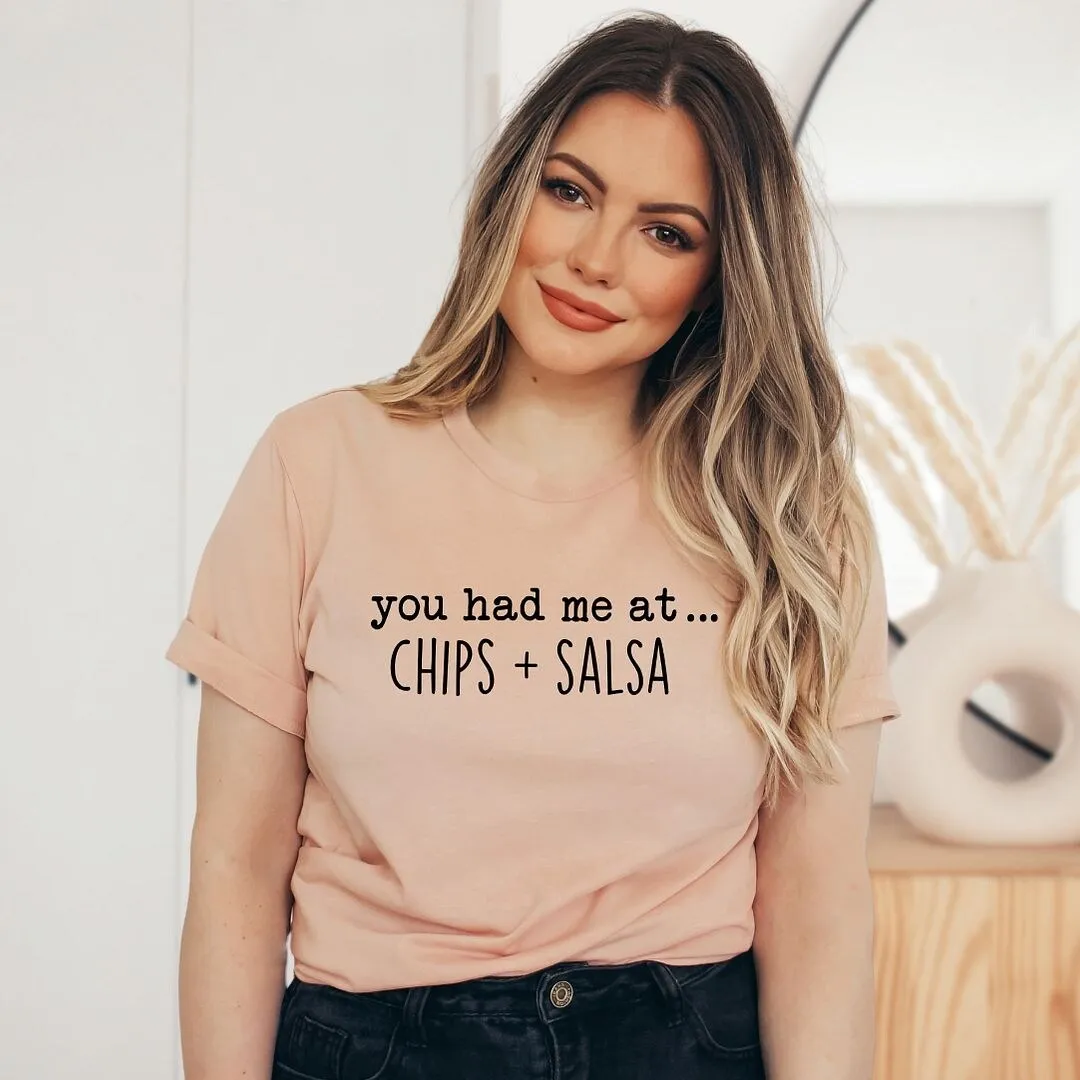 You Had Me At Chips And Salsa Short Sleeve Crewnneck Tee sold by Zulily product image thumbnail 2