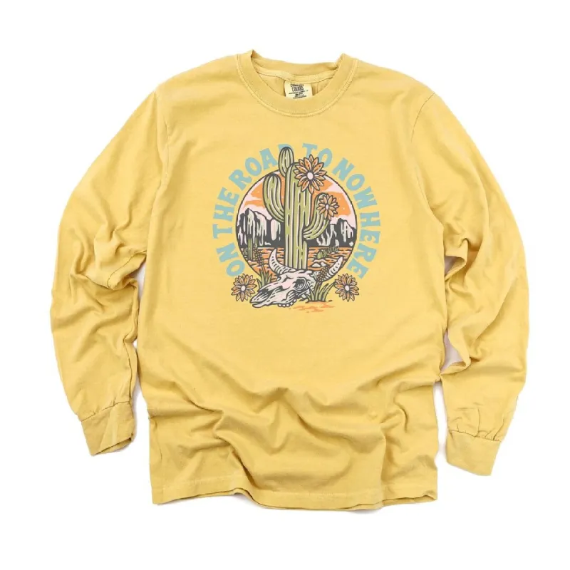 On The Road To Nowhere Garment Dyed Long Sleeve sold by Zulily