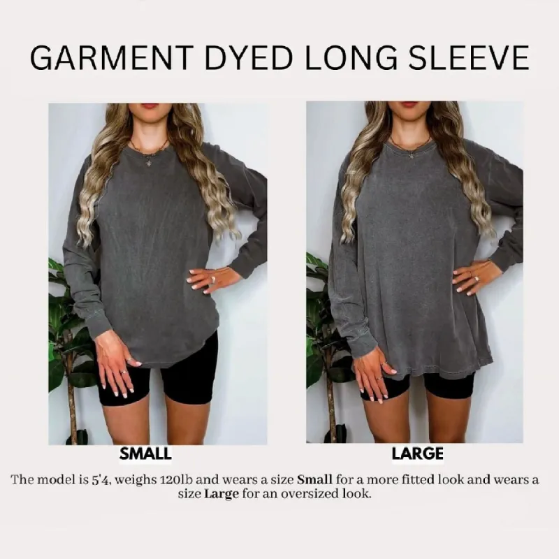 Embroidered Homebody Garment Dyed Long Sleeve sold by Zulily