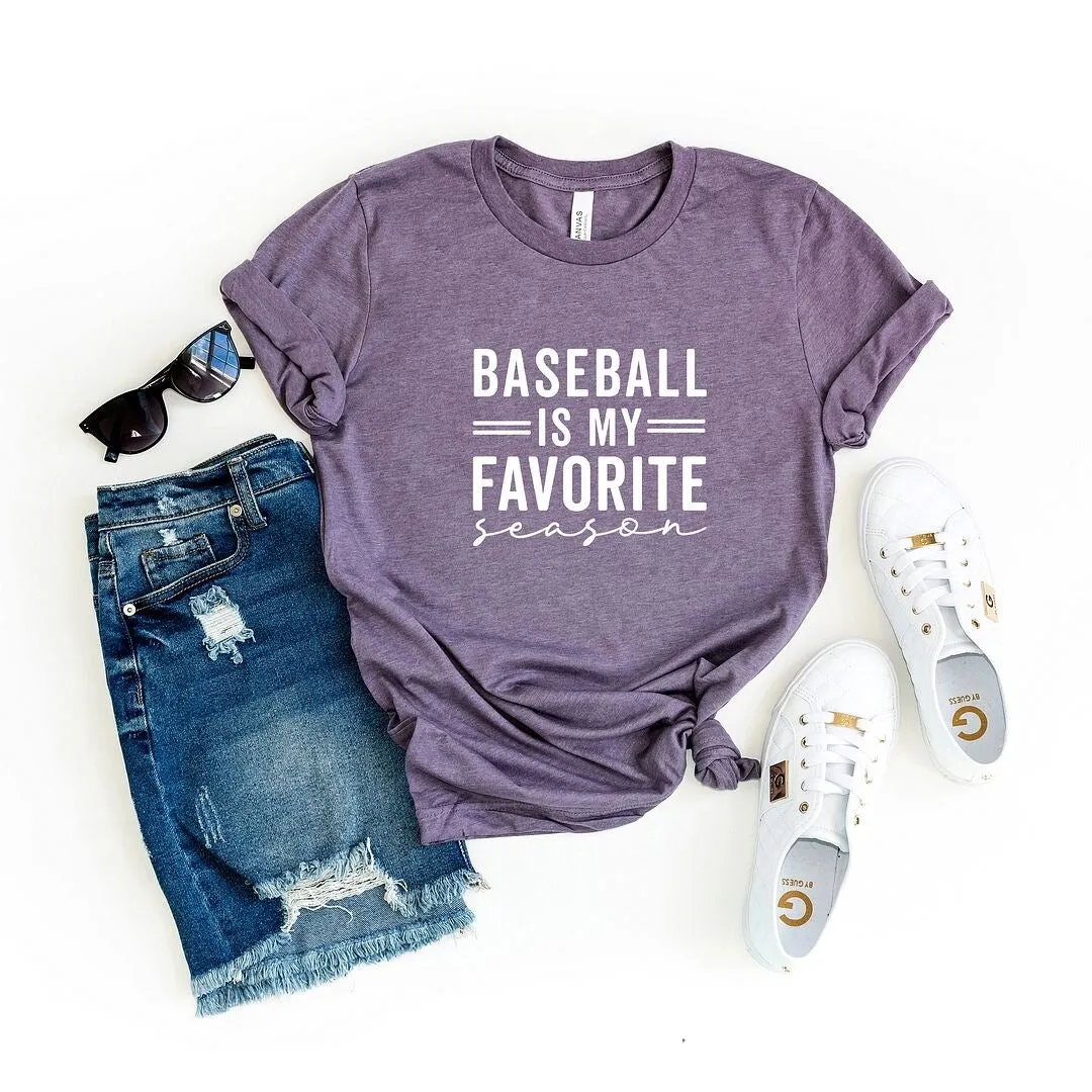 Baseball Is My Favorite Season Short Sleeve Crewnneck Tee sold by Zulily product image thumbnail 4