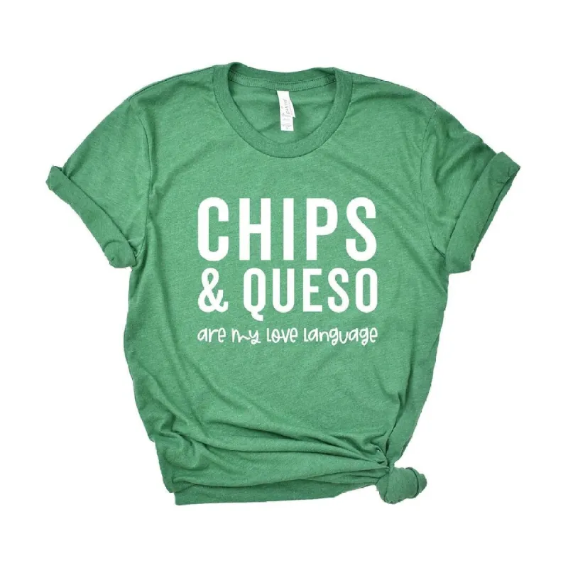 Chips And Queso Are My Love Language Short Sleeve Crewnneck Tee sold by Zulily