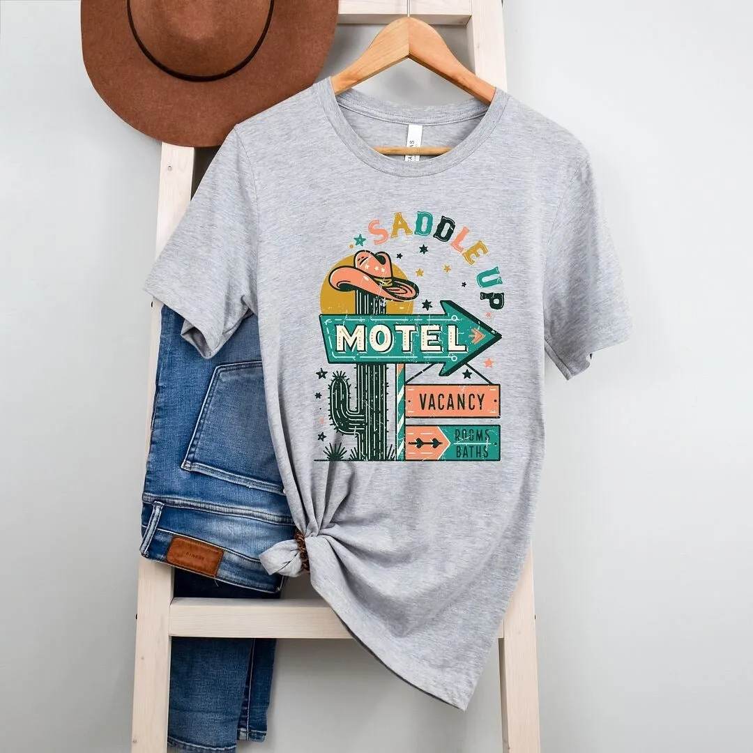 Saddle Up Motel Distressed Short Sleeve Crewnneck Tee sold by Zulily product image thumbnail 5