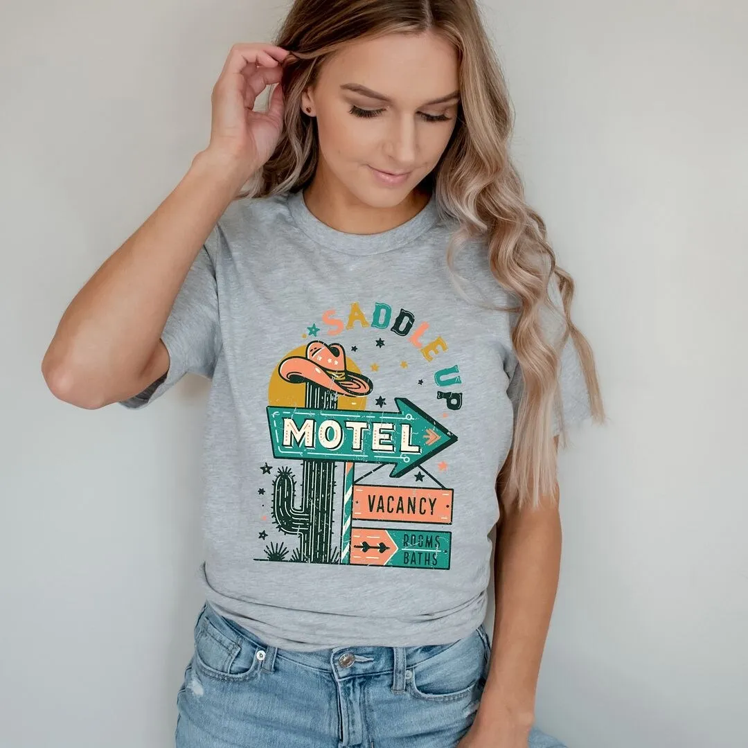 Saddle Up Motel Distressed Short Sleeve Crewnneck Tee sold by Zulily product image thumbnail 4