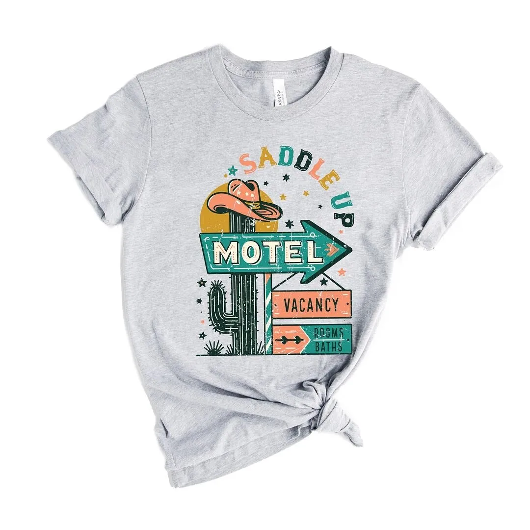 Saddle Up Motel Distressed Short Sleeve Crewnneck Tee sold by Zulily product image thumbnail 3