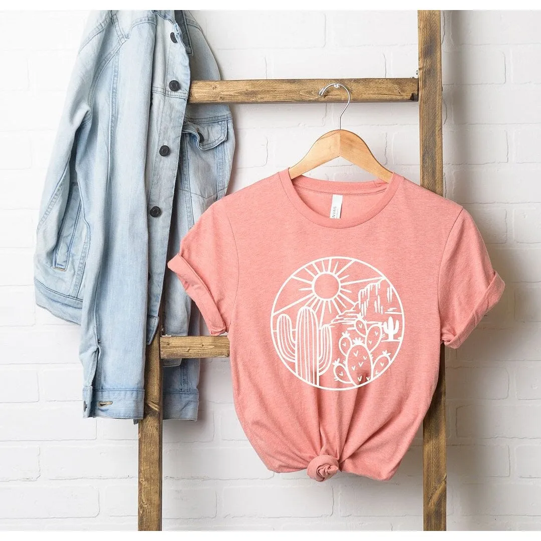 Desert Circle Short Sleeve Crewnneck Tee sold by Zulily