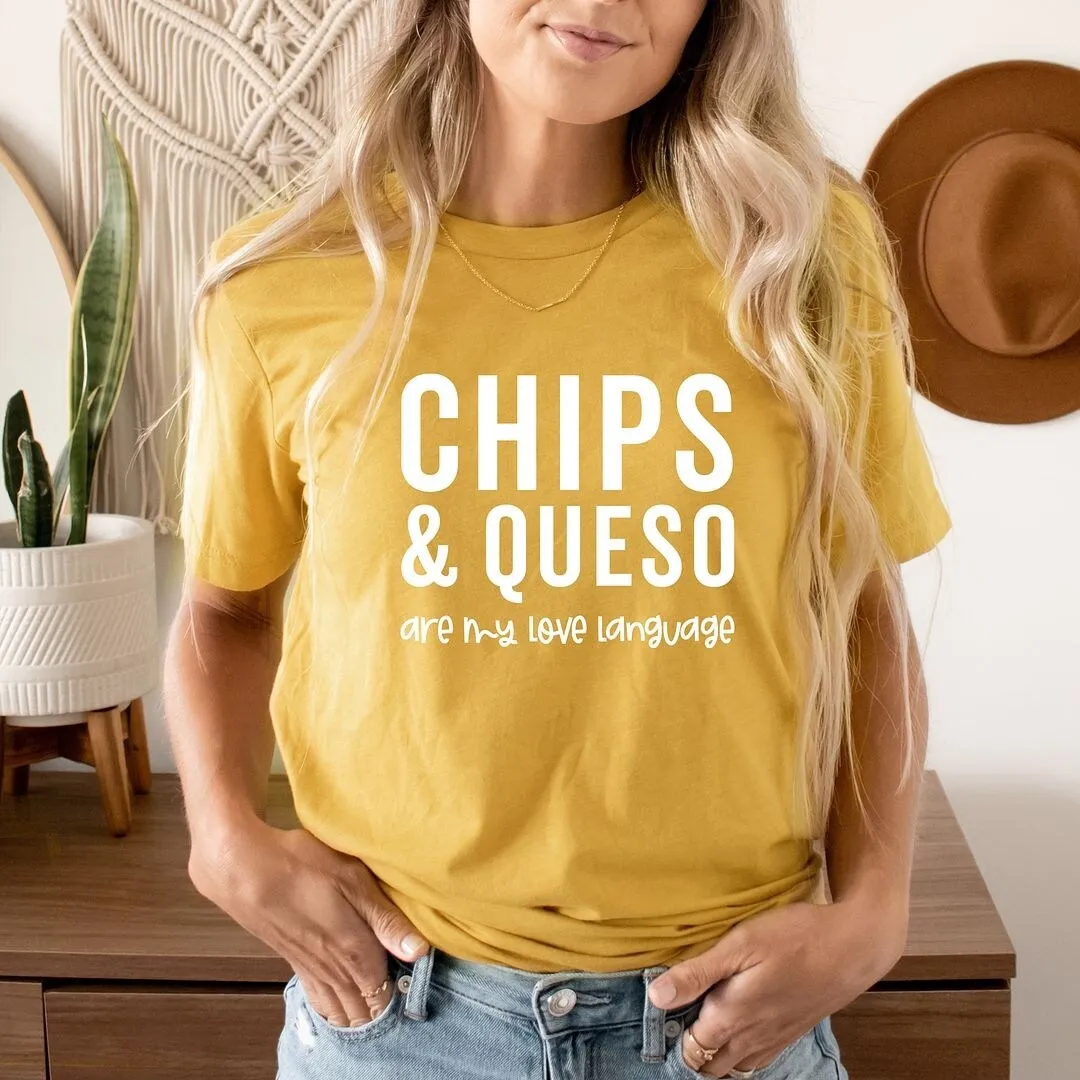 Chips And Queso Are My Love Language Short Sleeve Crewnneck Tee sold by Zulily product image thumbnail 2