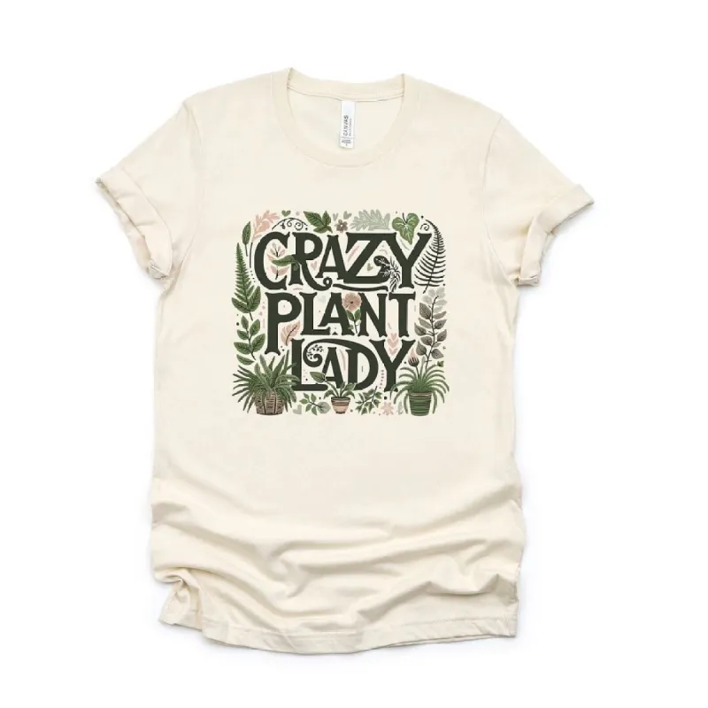 Crazy Plant Lady Colorful Short Sleeve Crewnneck Tee sold by Zulily