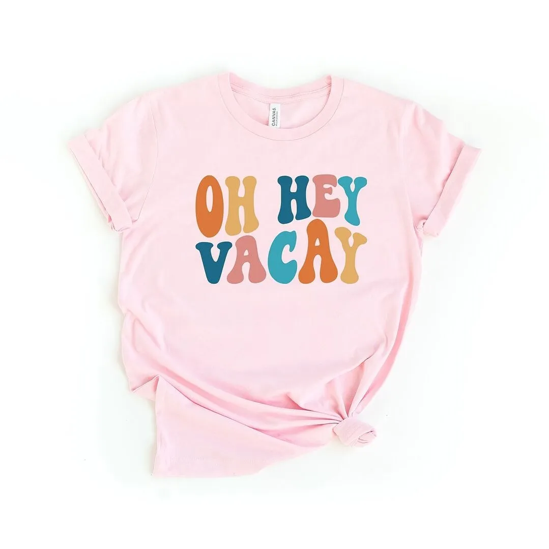Oh Hey Vacay Wavy Short Sleeve Crewnneck Tee sold by Zulily product image thumbnail 5