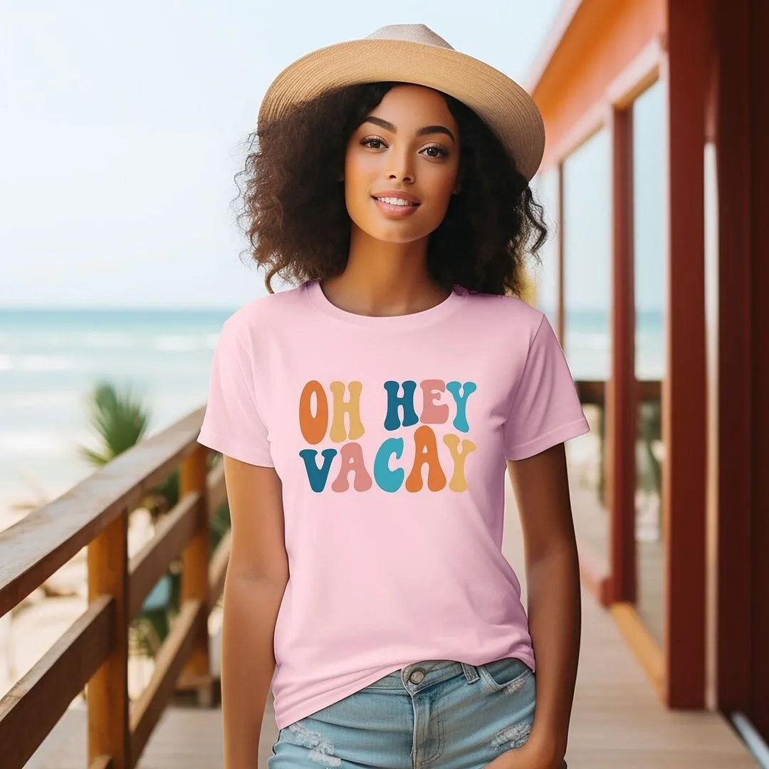 Oh Hey Vacay Wavy Short Sleeve Crewnneck Tee sold by Zulily product image thumbnail 2