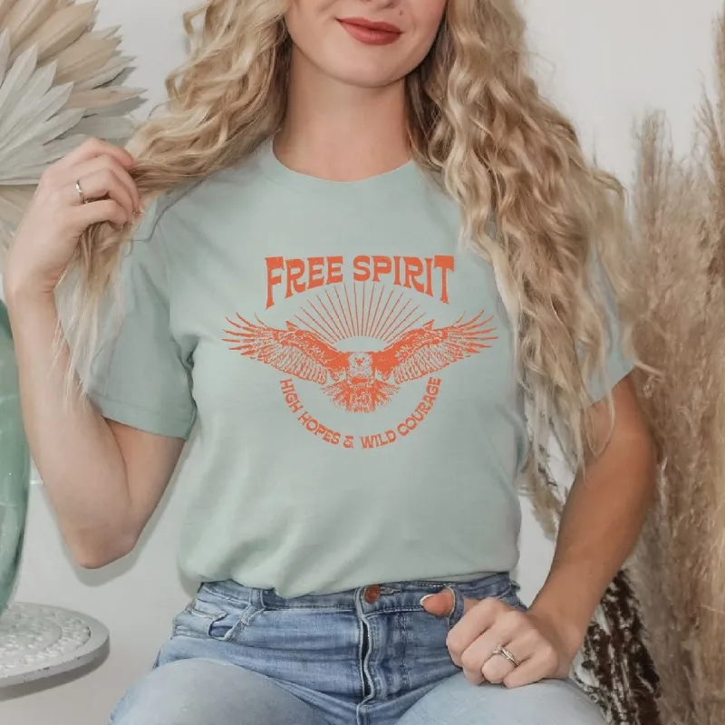 Free Spirit Distressed Eagle Short Sleeve Crewnneck Tee sold by Zulily
