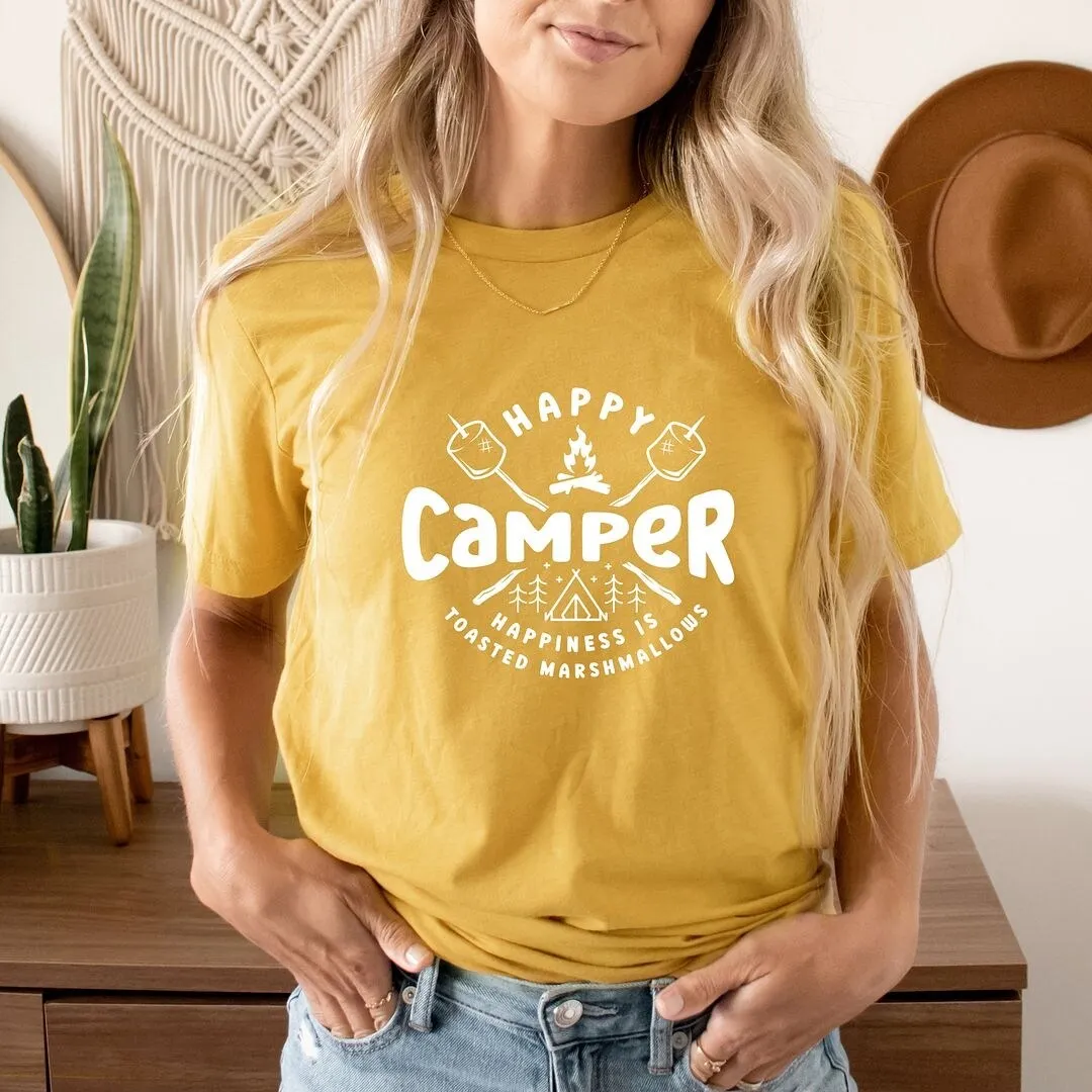 Happy Camper Toasted Marshmallow Short Sleeve Crewnneck Tee sold by Zulily product image thumbnail 3