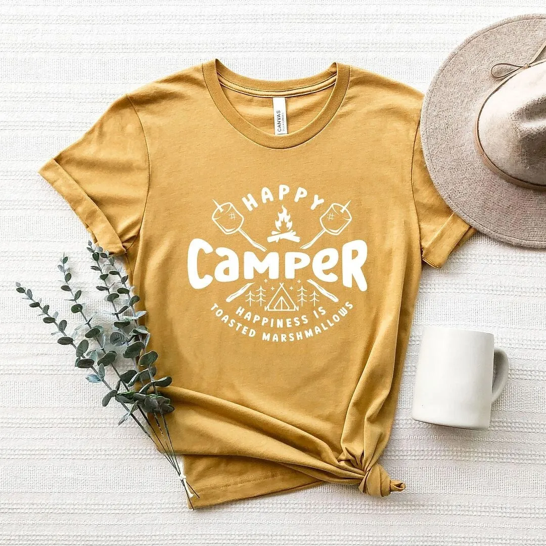 Happy Camper Toasted Marshmallow Short Sleeve Crewnneck Tee sold by Zulily product image thumbnail 5