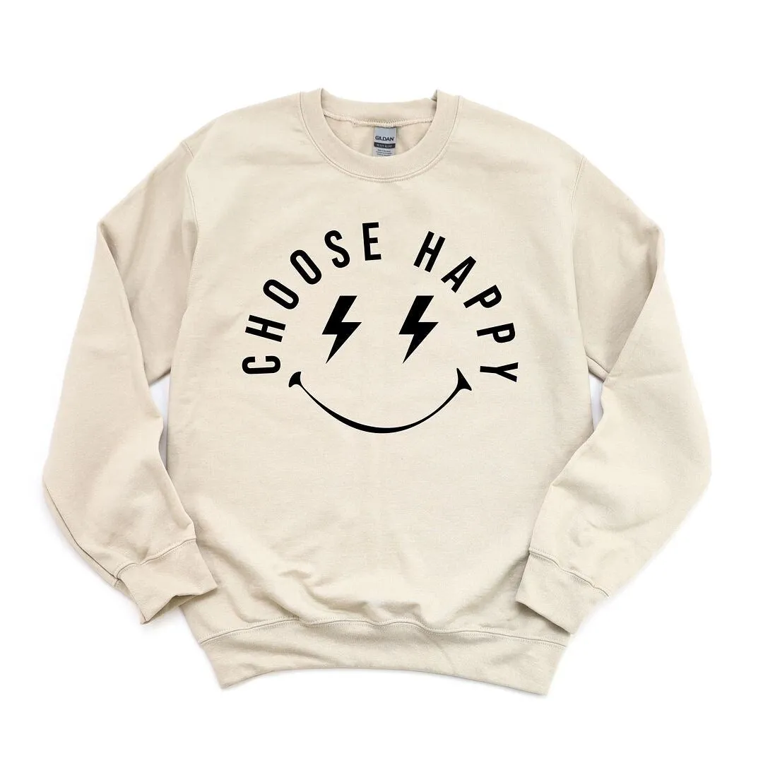 Choose Happy Lightning Eyes Graphic Sweatshirt sold by Zulily