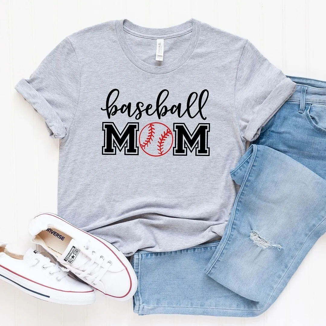 Baseball Mom With Ball Short Sleeve Crewnneck Tee sold by Zulily product image thumbnail 3