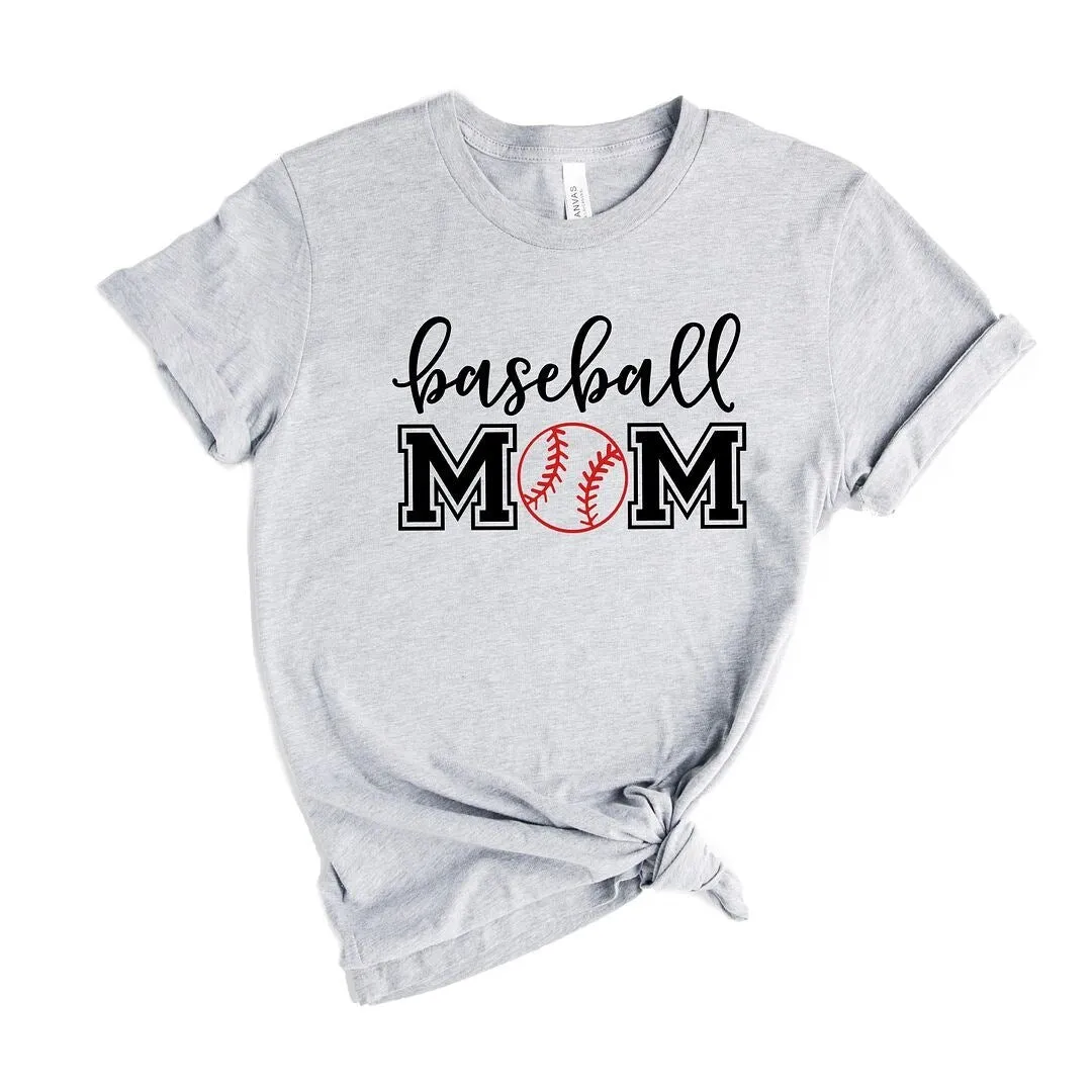 Baseball Mom With Ball Short Sleeve Crewnneck Tee sold by Zulily product image thumbnail 4