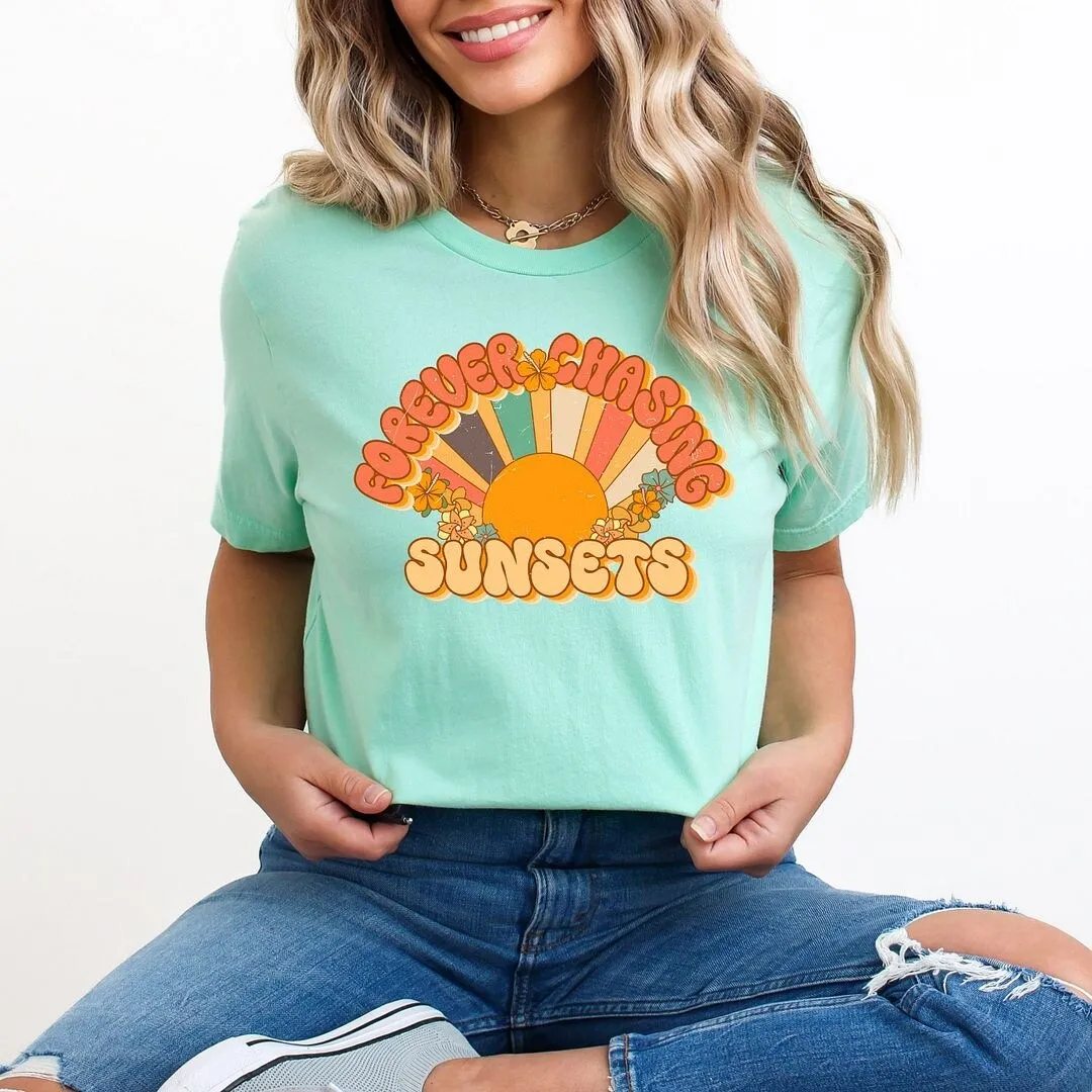 Retro Forever Chasing Sunsets Short Sleeve Crewnneck Tee sold by Zulily product image thumbnail 4