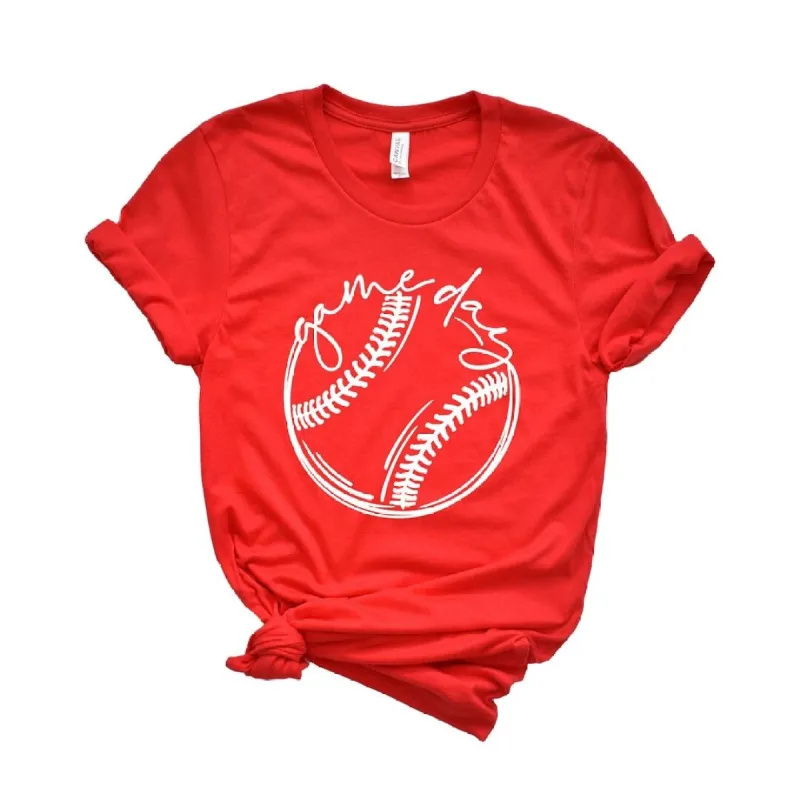 Game Day Baseball Short Sleeve Crewnneck Tee sold by Zulily