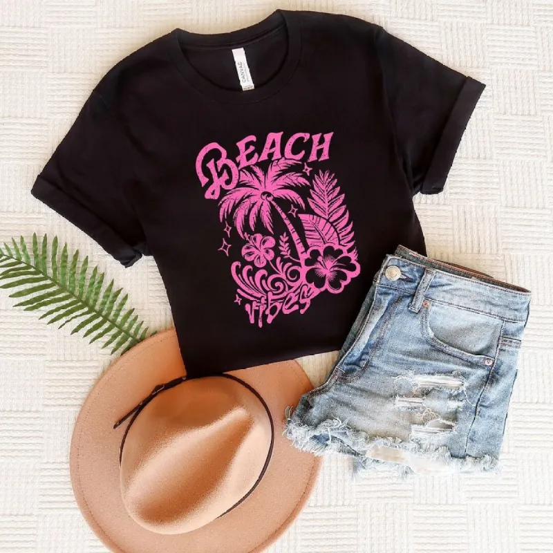 Beach Vibes Distressed Short Sleeve Crewnneck Tee sold by Zulily