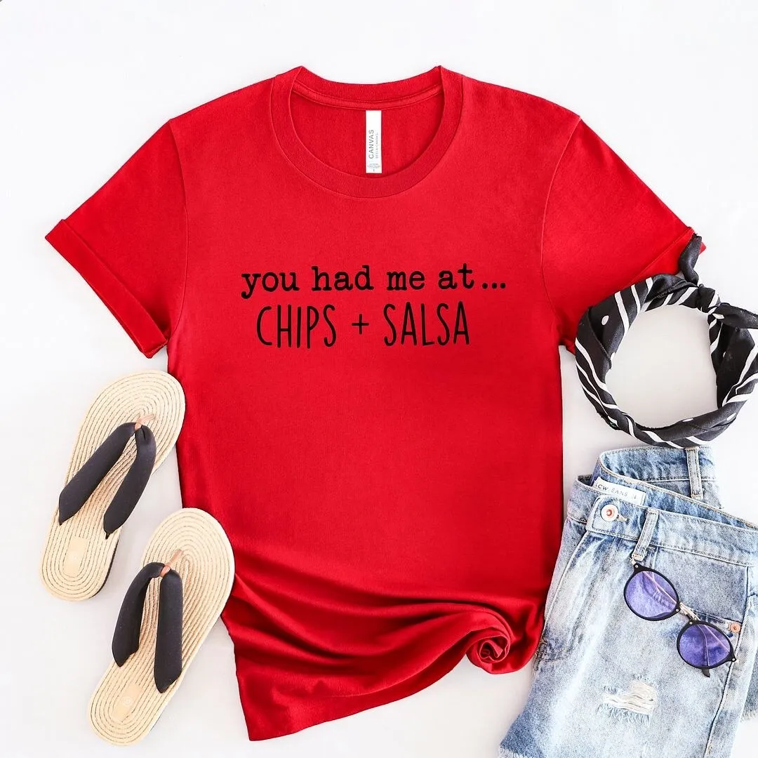 You Had Me At Chips And Salsa Short Sleeve Crewnneck Tee sold by Zulily product image thumbnail 5