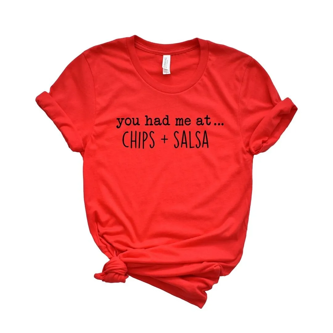 You Had Me At Chips And Salsa Short Sleeve Crewnneck Tee sold by Zulily product image thumbnail 4