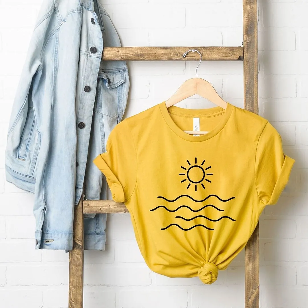 Sun Over Ocean Short Sleeve Crewnneck Tee sold by Zulily product image thumbnail 3