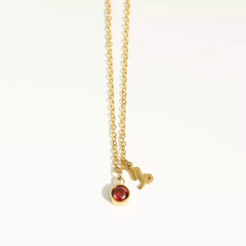 Birthstone & Zodiac Charm Pendant Necklace sold by Zulily