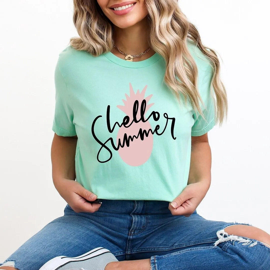 Hello Summer Pineapple Short Sleeve Crewnneck Tee sold by Zulily product image thumbnail 5