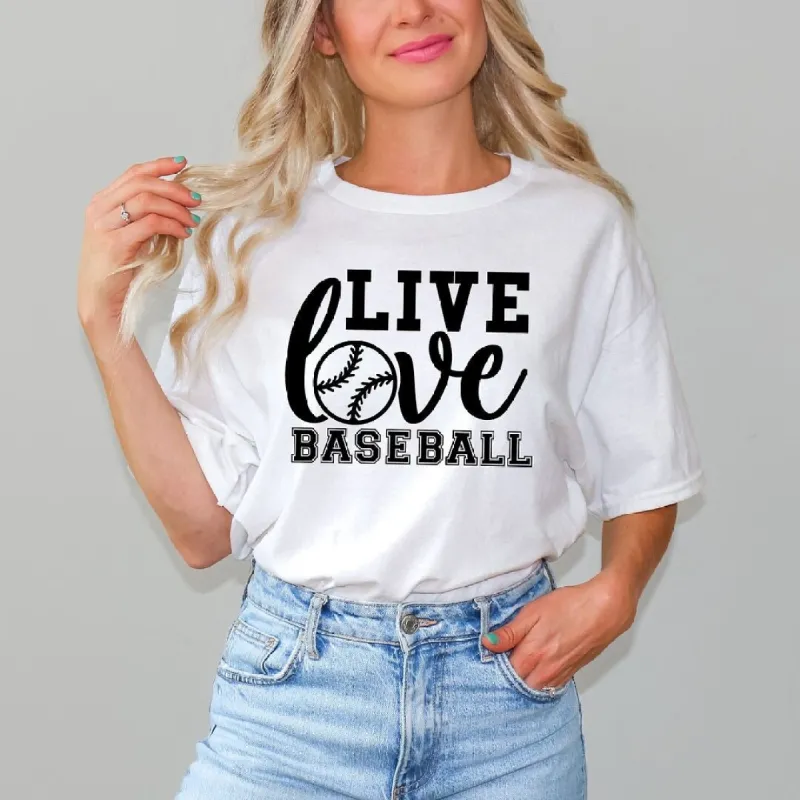 Live Love Baseball Short Sleeve Crewnneck Tee sold by Zulily
