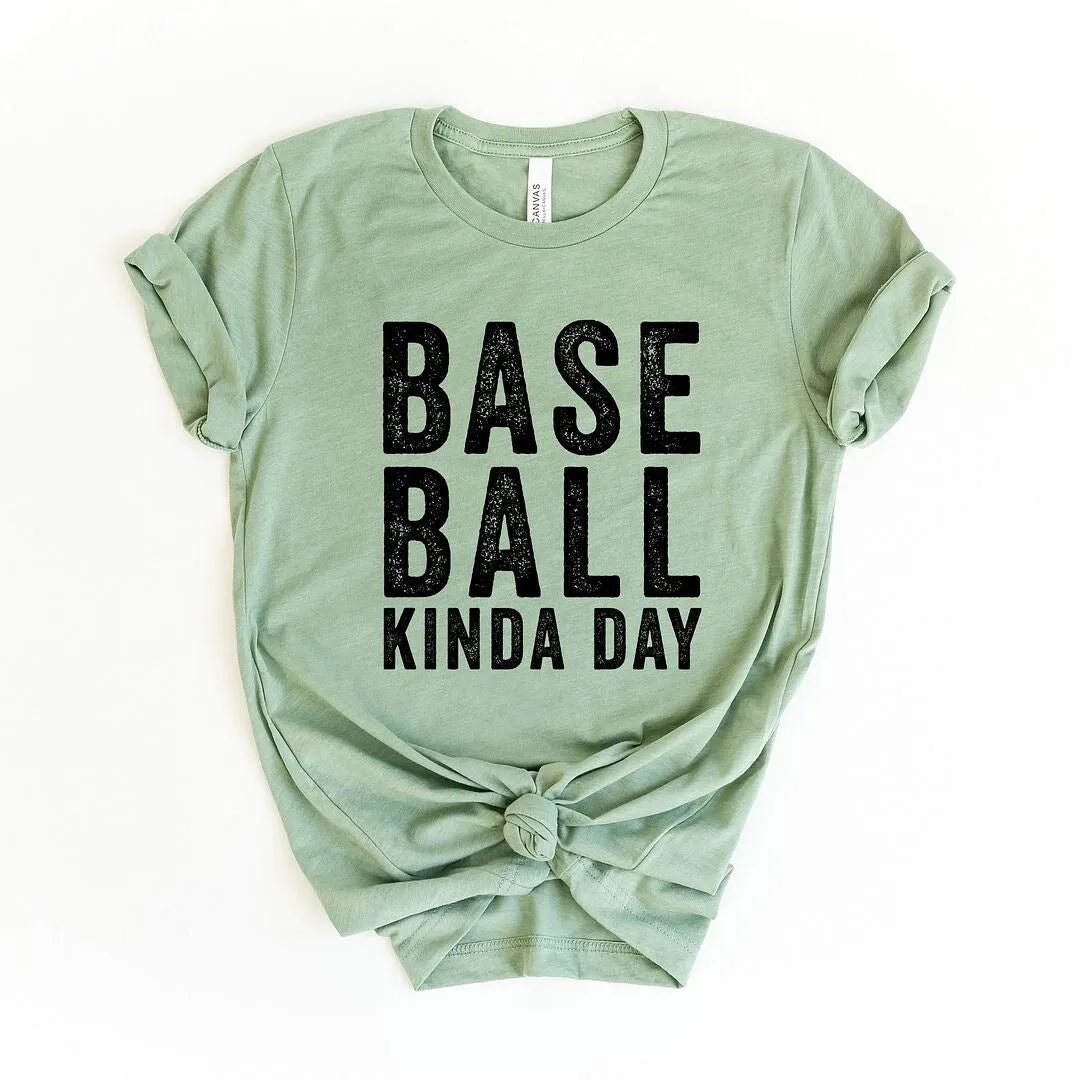 Baseball Kinda Day Short Sleeve Crewnneck Tee sold by Zulily