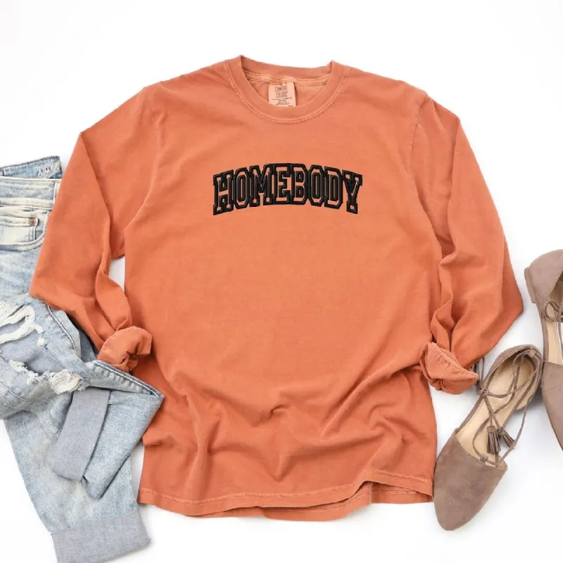 Embroidered Homebody Garment Dyed Long Sleeve sold by Zulily