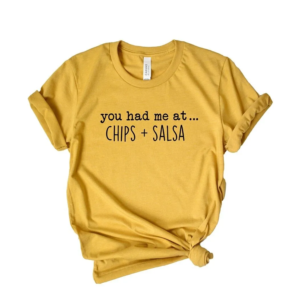 You Had Me At Chips And Salsa Short Sleeve Crewnneck Tee sold by Zulily product image thumbnail 3